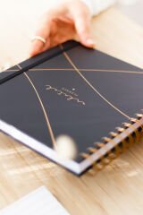 Matt Notebook Süresiz Planlayıcı Kare Ajanda Siyah