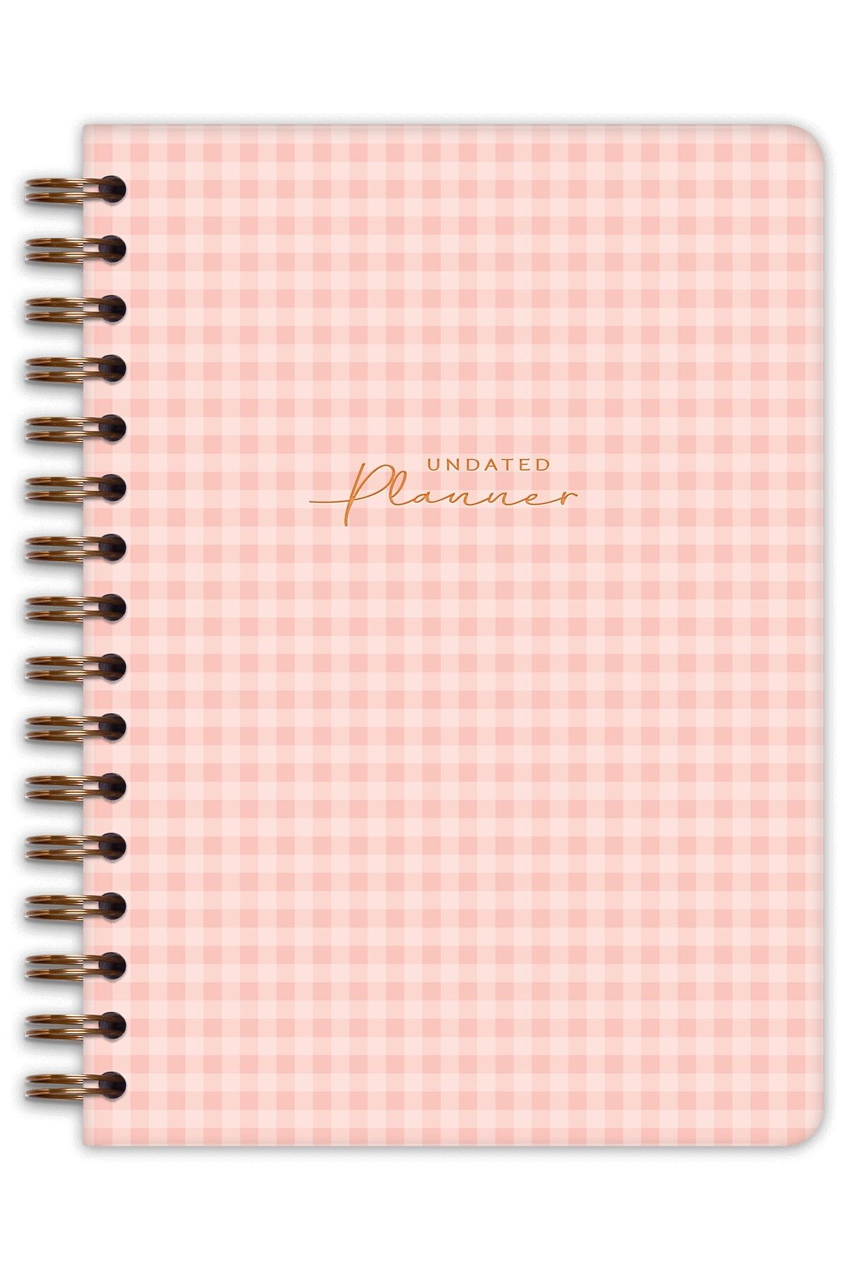 Matt Notebook A5 Spiralli Süresiz Planlayıcı Ajanda Motivasyon Sayfalı Pötikare