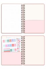 Matt Notebook A5 Spiralli Süresiz Planlayıcı Ajanda Motivasyon Sayfalı Pötikare