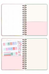 Matt Notebook A5 Spiralli Süresiz Planlayıcı Ajanda Motivasyon Sayfalı