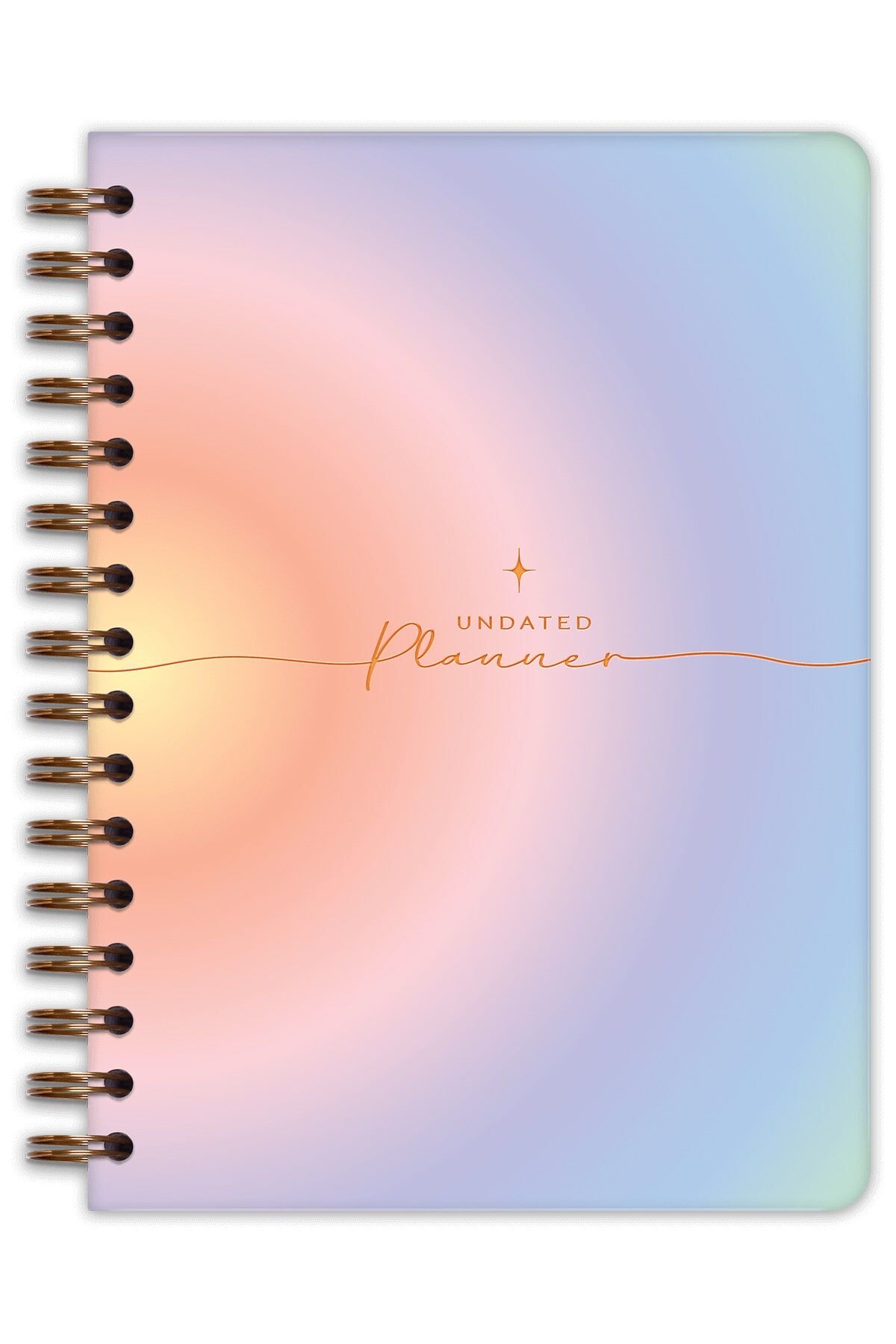 Matt Notebook A5 Spiralli Süresiz Planlayıcı Ajanda Motivasyon Sayfalı Gökkuşağı