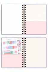 Matt Notebook A5 Spiralli Süresiz Planlayıcı Ajanda Motivasyon Sayfalı Gökkuşağı