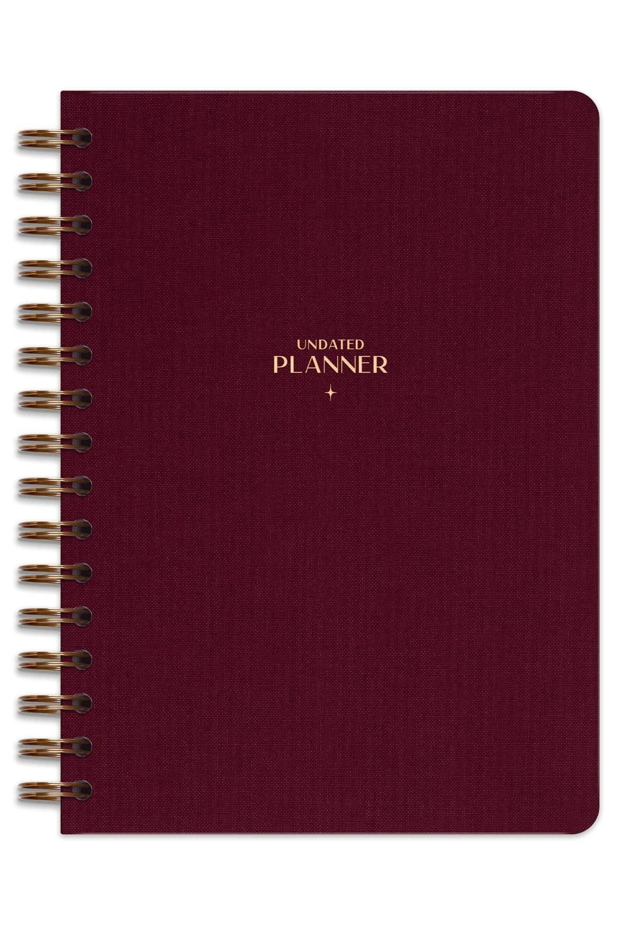 Matt Notebook A5 Spiralli Keten Süresiz Planlayıcı Ajanda Bordo