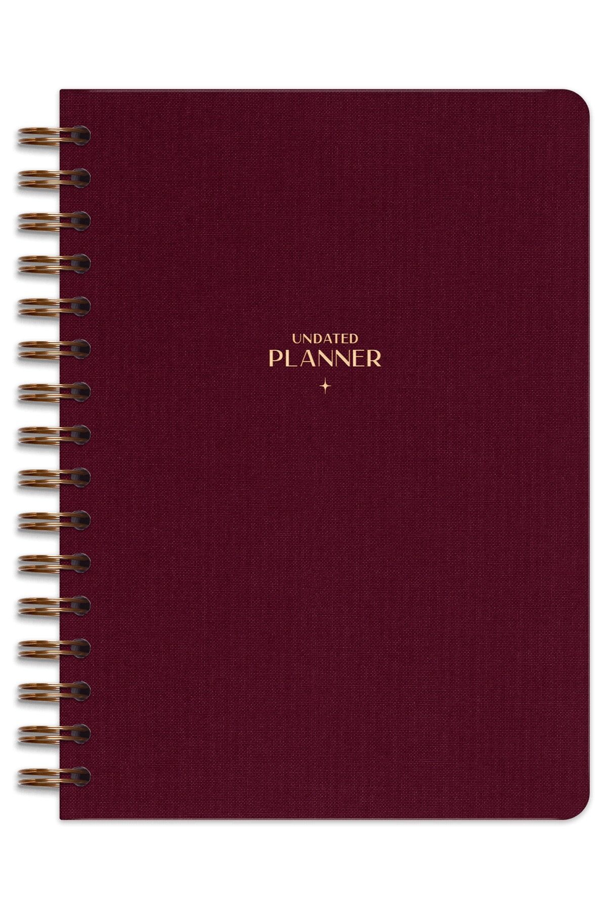Matt Notebook A5 Spiralli Keten Süresiz Planlayıcı Ajanda Bordo