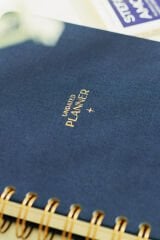 Matt Notebook A5 Spiralli Keten Süresiz Planlayıcı Ajanda Lacivert