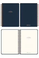 Matt Notebook A5 Spiralli Keten Süresiz Planlayıcı Ajanda Lacivert