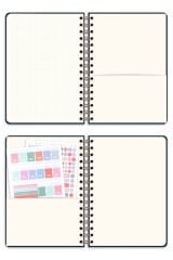 Matt Notebook A5 Spiralli Keten Süresiz Planlayıcı Ajanda Lacivert