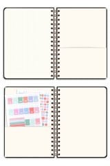 Matt Notebook A5 Spiralli Keten Süresiz Planlayıcı Ajanda Siyah