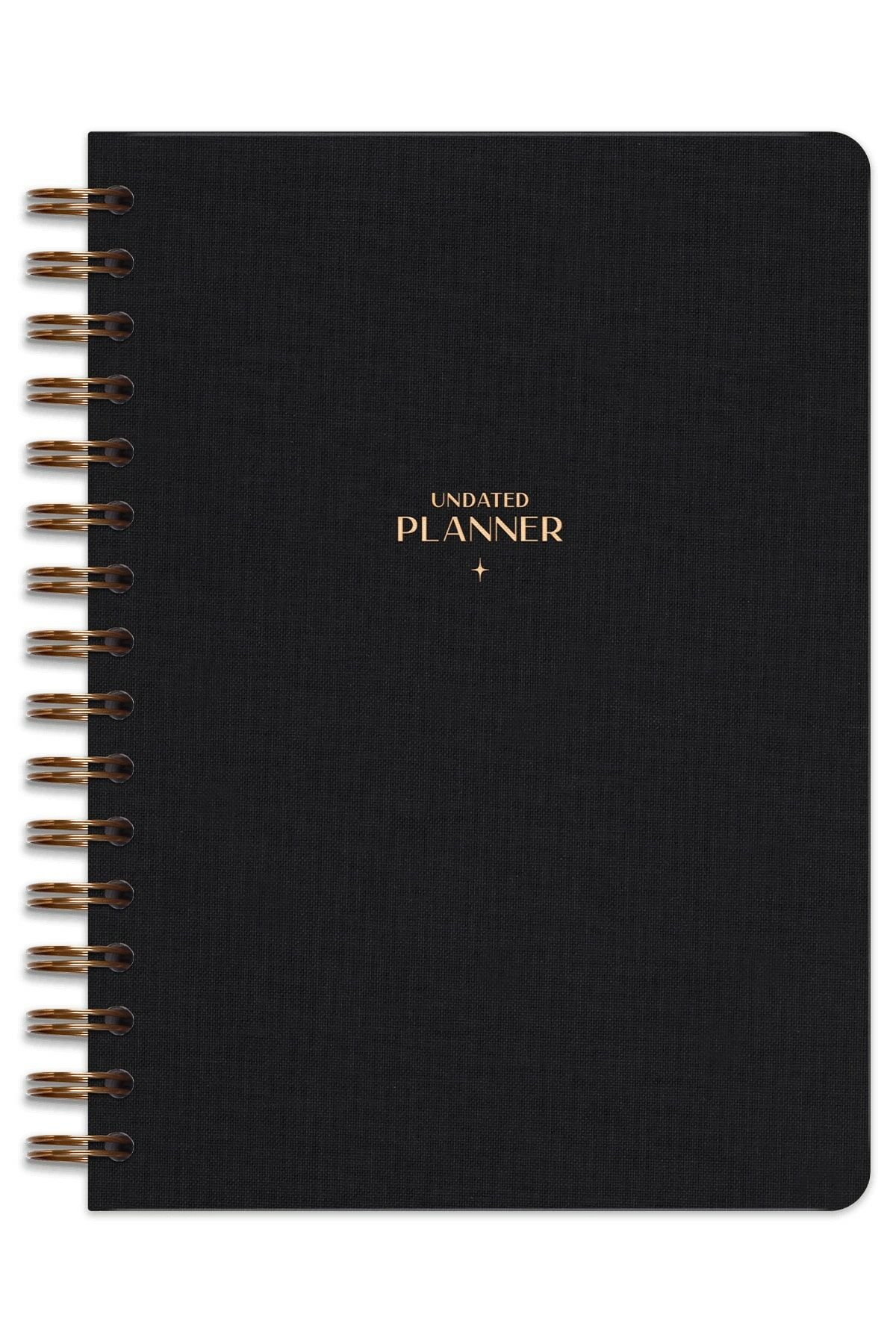 Matt Notebook A5 Spiralli Keten Süresiz Planlayıcı Ajanda Siyah