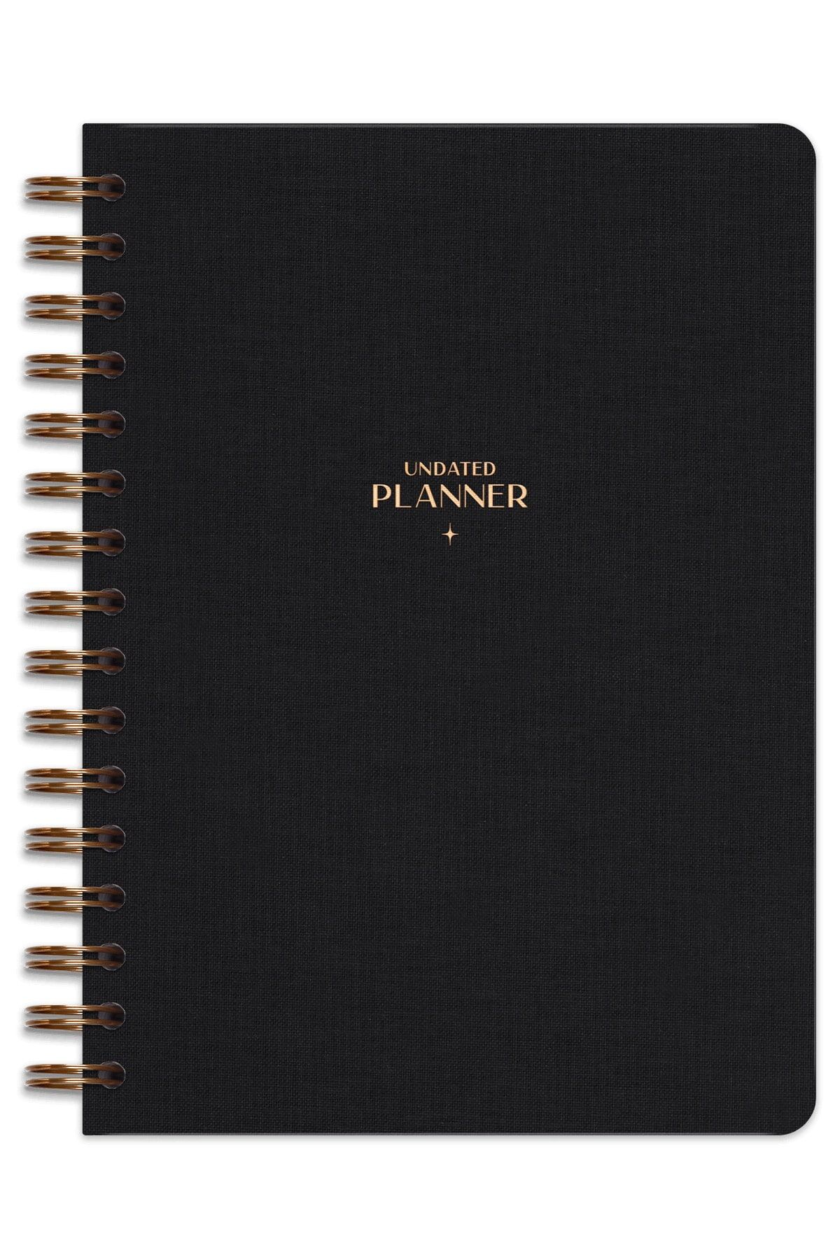 Matt Notebook A5 Spiralli Keten Süresiz Planlayıcı Ajanda Siyah