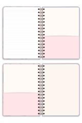 Matt Notebook A5 15x21 cm Spiralli Lastikli Çizgili Tarihsiz Not Defteri