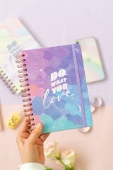 Matt Notebook A5 15x21 cm Spiralli Lastikli Çizgili Tarihsiz Not Defteri