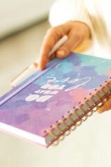 Matt Notebook A5 15x21 cm Spiralli Lastikli Çizgili Tarihsiz Not Defteri