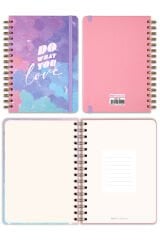 Matt Notebook A5 15x21 cm Spiralli Lastikli Çizgili Tarihsiz Not Defteri