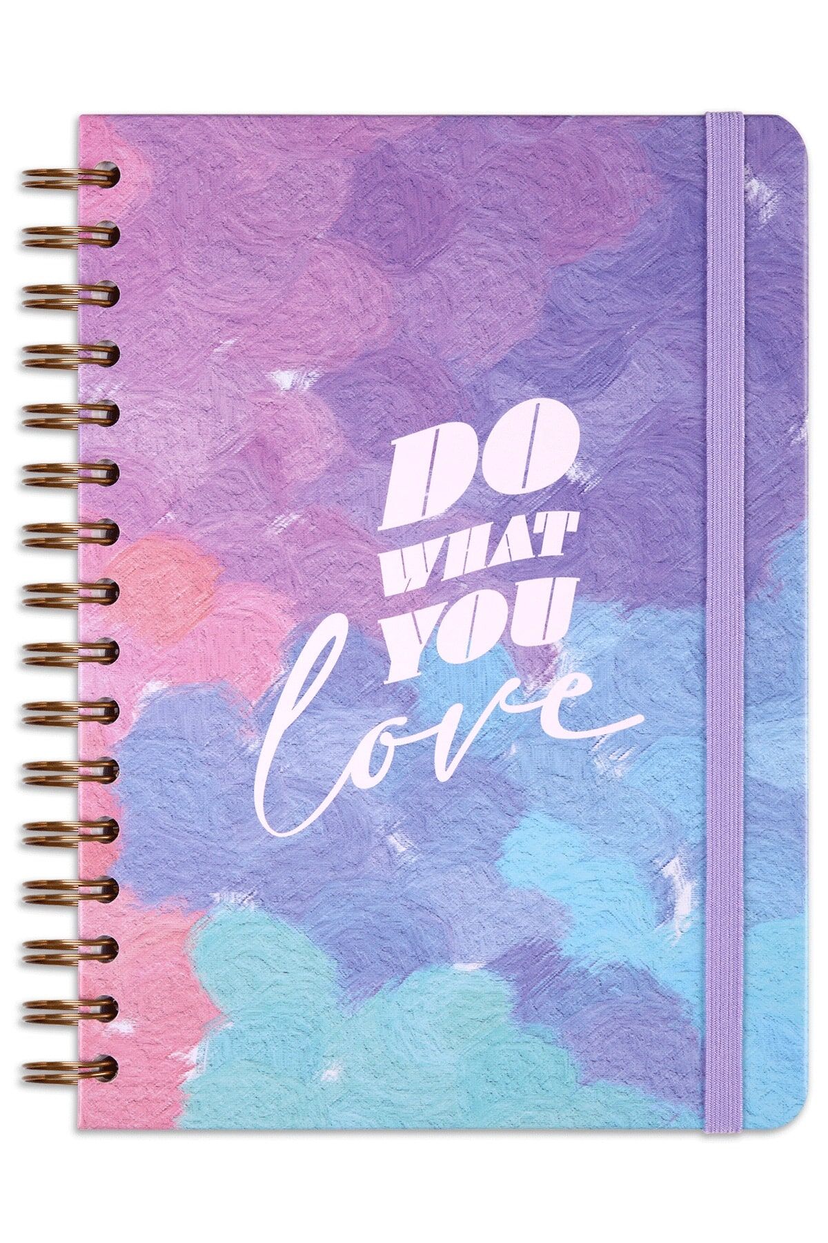 Matt Notebook A5 15x21 cm Spiralli Lastikli Çizgili Tarihsiz Not Defteri