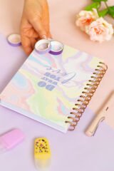 Matt Notebook A5 15x21 cm Spiralli Lastikli Çizgili Tarihsiz Not Defteri