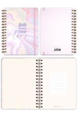 Matt Notebook A5 15x21 cm Spiralli Lastikli Çizgili Tarihsiz Not Defteri
