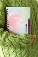 Matt Notebook A5 15x21 cm Spiralli Lastikli Kareli Tarihsiz Not Defteri