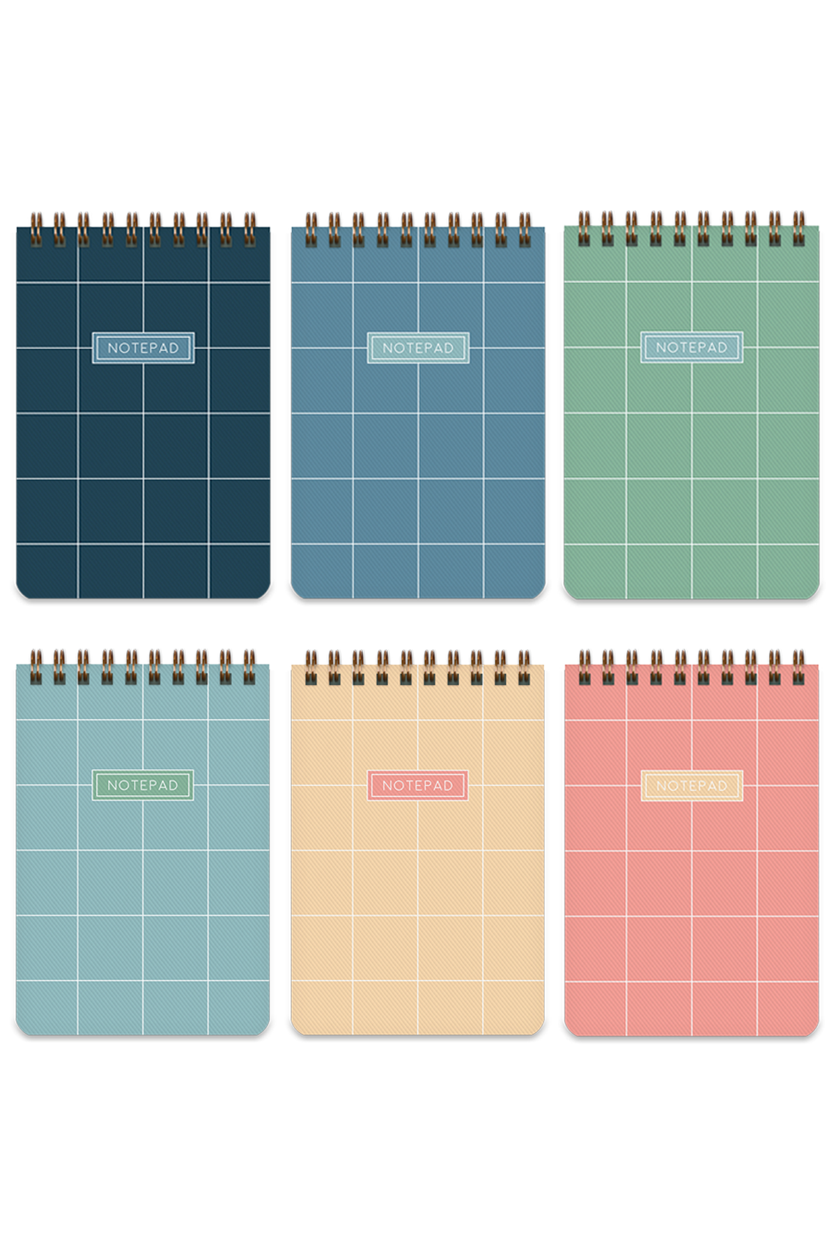 Matt Notebook 6'lı Cep Defteri Bloknot Seti