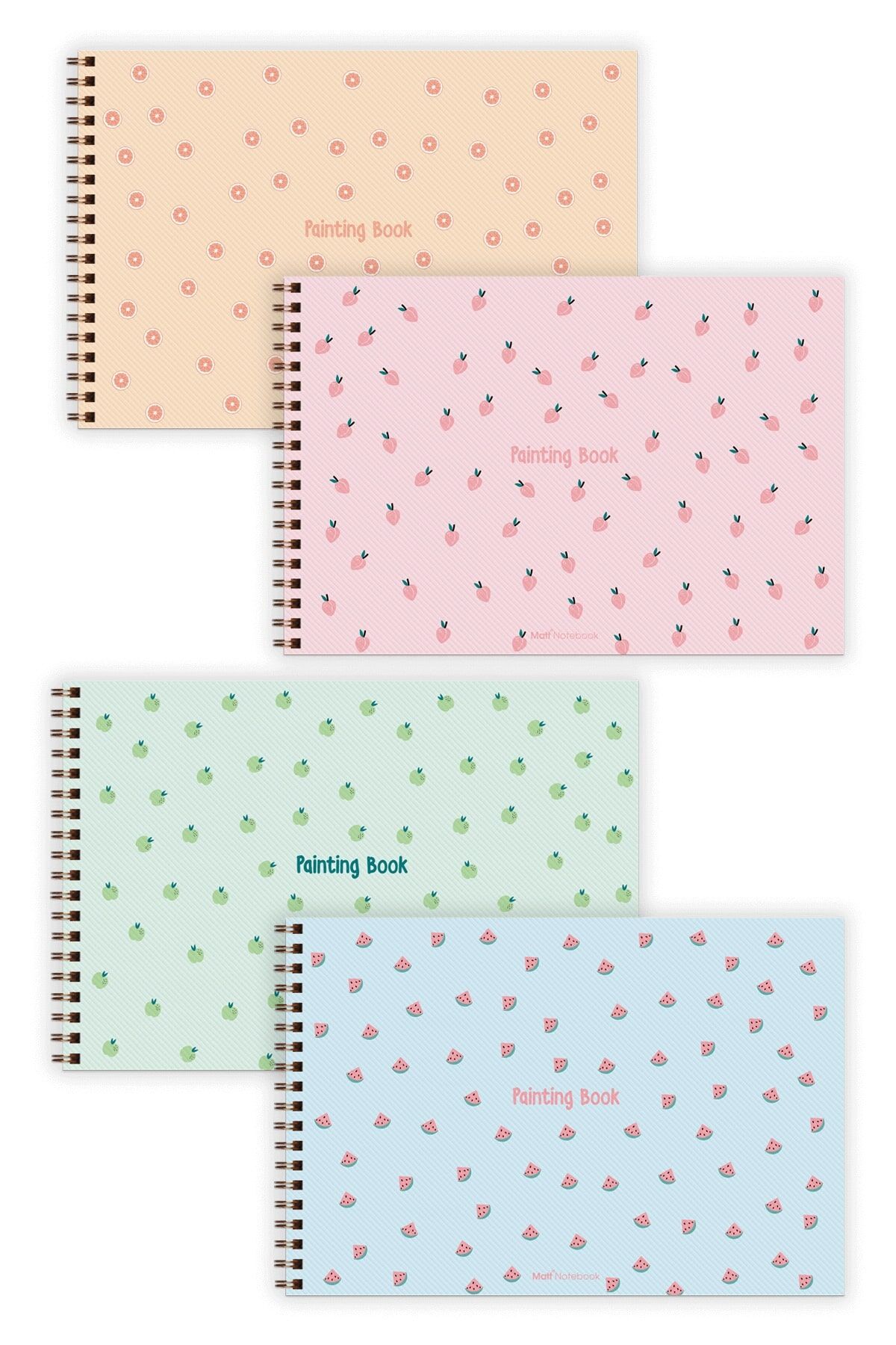 Matt Notebook 17x25 4'lü Resim Defteri Seti 20 Yaprak 150 Gram Küçük Boy