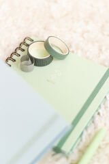 Matt Notebook 15x15 cm Kare 2'li Set Spiralli Çizgili Tarihsiz Not Defteri Bulut Yıldız