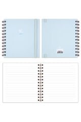 Matt Notebook 15x15 cm Kare 2'li Set Spiralli Çizgili Tarihsiz Not Defteri Bulut Yıldız