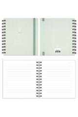 Matt Notebook 15x15 cm Kare 2'li Set Spiralli Çizgili Tarihsiz Not Defteri Bulut Yıldız