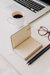 Matt Notebook 2025 Yılı Lastikli Günlük Cep Ajandası 12 Aylık Mavi