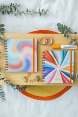 Matt Notebook 15x15 cm Kare 2'li Set Spiralli Süresiz Planlayıcı Ajanda ve Defter
