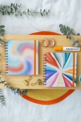 Matt Notebook 15x15 cm Kare 2'li Set Spiralli Süresiz Planlayıcı Ajanda ve Defter