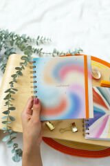 Matt Notebook 15x15 cm Kare 2'li Set Spiralli Süresiz Planlayıcı Ajanda ve Defter