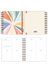 Matt Notebook 15x15 cm Kare 2'li Set Spiralli Süresiz Planlayıcı Ajanda ve Defter