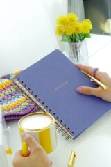 Matt Notebook A5 15x21 cm Spiralli Keten Not Defteri Lila
