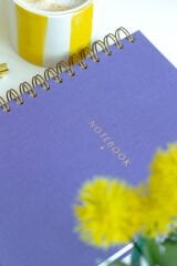 Matt Notebook A5 15x21 cm Spiralli Keten Not Defteri Lila