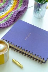 Matt Notebook A5 15x21 cm Spiralli Keten Not Defteri Lila
