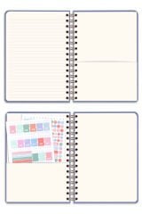 Matt Notebook A5 15x21 cm Spiralli Keten Not Defteri Lila