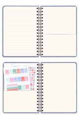 Matt Notebook A5 15x21 cm Spiralli Keten Not Defteri Lila