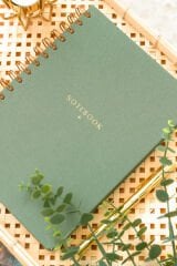 Matt Notebook A5 15x21 cm Spiralli Keten Not Defteri Yeşil