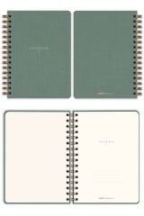 Matt Notebook A5 15x21 cm Spiralli Keten Not Defteri Yeşil