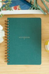 Matt Notebook A5 15x21 cm Spiralli Keten Not Defteri Koyu Yeşil