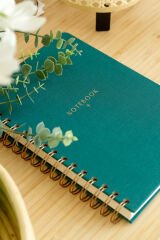 Matt Notebook A5 15x21 cm Spiralli Keten Not Defteri Koyu Yeşil