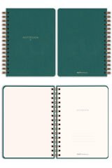 Matt Notebook A5 15x21 cm Spiralli Keten Not Defteri Koyu Yeşil