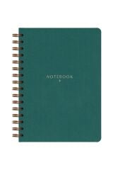 Matt Notebook A5 15x21 cm Spiralli Keten Not Defteri Koyu Yeşil