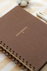 Matt Notebook A5 15x21 cm Spiralli Keten Not Defteri Kahverengi