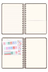 Matt Notebook A5 15x21 cm Spiralli Keten Not Defteri Kahverengi