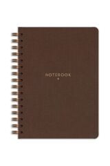 Matt Notebook A5 15x21 cm Spiralli Keten Not Defteri Kahverengi
