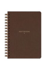 Matt Notebook A5 15x21 cm Spiralli Keten Not Defteri Kahverengi