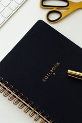 Matt Notebook A5 15x21 cm Spiralli Keten Not Defteri Siyah