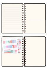 Matt Notebook A5 15x21 cm Spiralli Keten Not Defteri Siyah