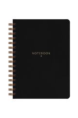 Matt Notebook A5 15x21 cm Spiralli Keten Not Defteri Siyah